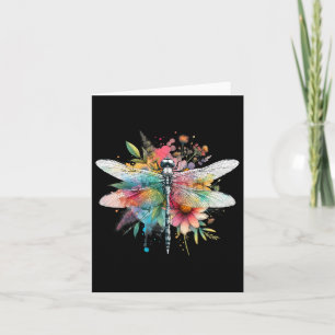 Carte Jour des terres Belle dragonfly aquarelle Art Inse