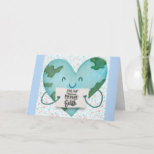 Carte Jour des terres mignon Sauvez notre planète