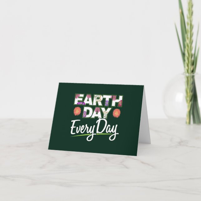 Carte Jour des terres - Zinnia Flower Nature Lover (Devant)