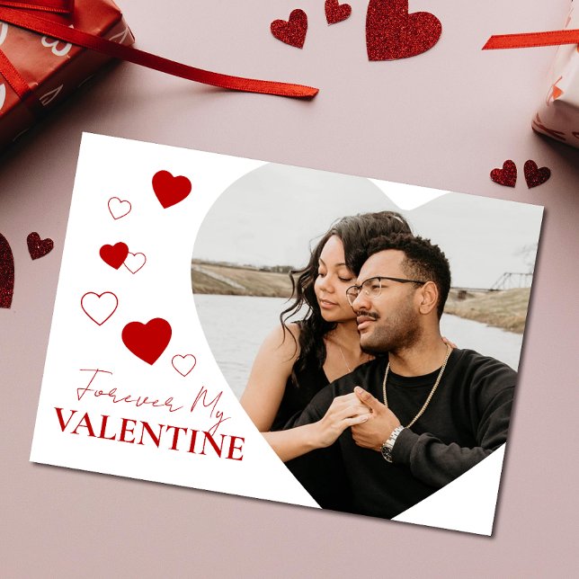 Carte Jour des Valentines Coeur Photo Holiday (Express love uniquely with this Valentine's card. Personalized sentiments for unforgettable moments.)
