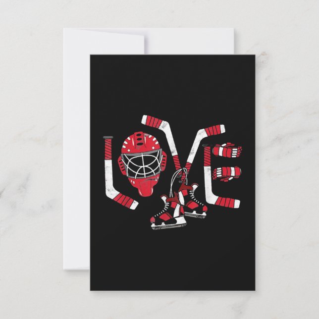 Carte Jour des Valentines de hockey sur glace (Devant)