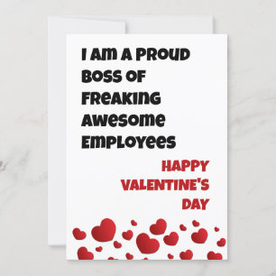 Carte Jour des Valentines des employés amusants