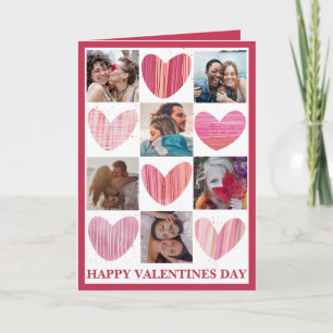 Carte Jour des Valentines mignonnes Coeur rose