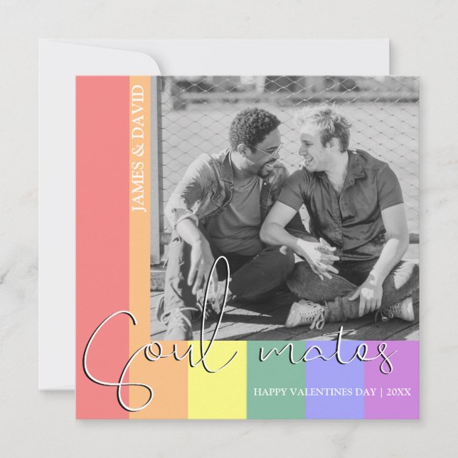 Carte Jour des Valentines photo LGBT (Devant)