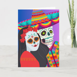 Carte Jour des voeux mortes pour un couple