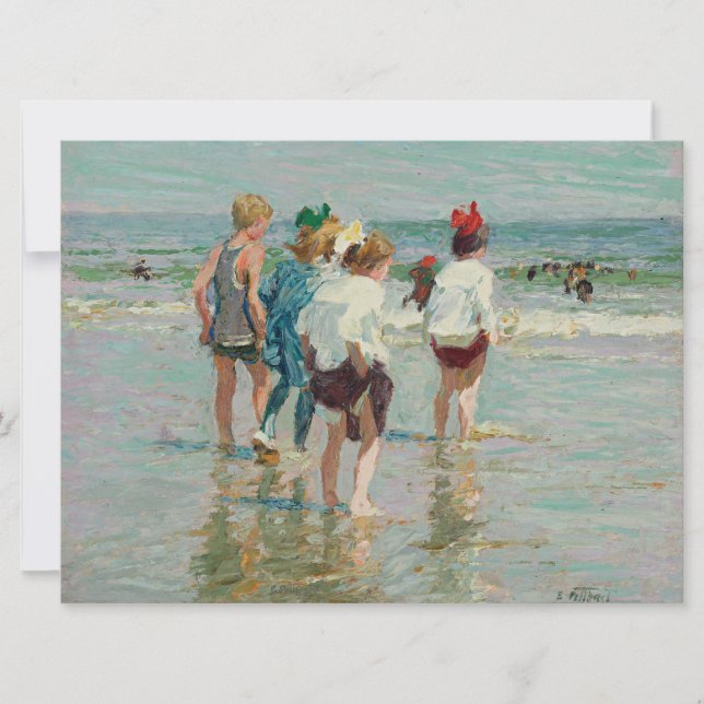 Carte Jour d'été à Brighton Beach (par E.H. Potthast) (Devant)