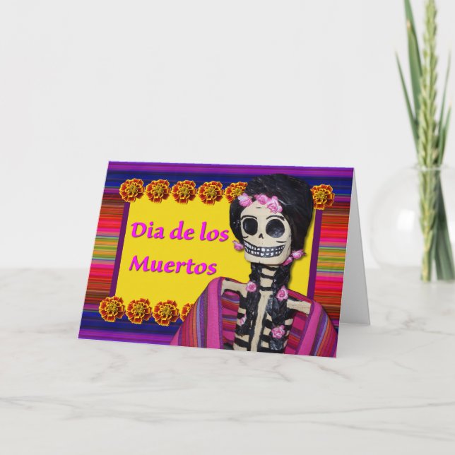 Carte Jour Dia de los Muertos de la Figurine morte (Devant)