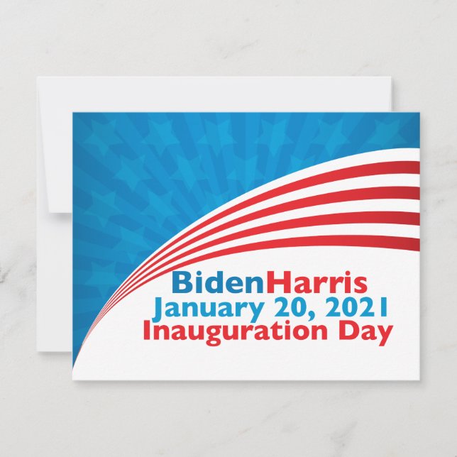 Carte Jour d'inauguration de Biden Harris Drapeau améric (Devant)