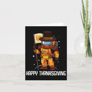 Carte Jour du bon thanksgiving L'astronaute Turquie Drap