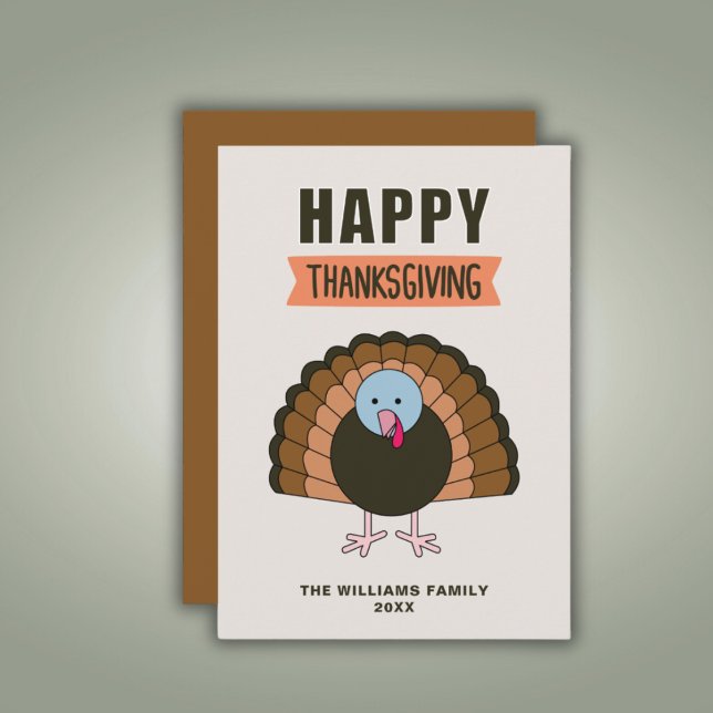 Carte Jour du bon thanksgiving Turquie Gratuit vacances (Créateur téléchargé)