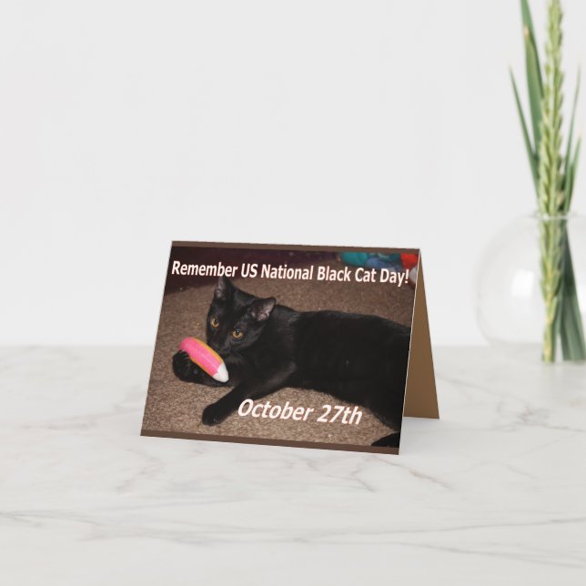 Carte Jour du chat noir (Devant)