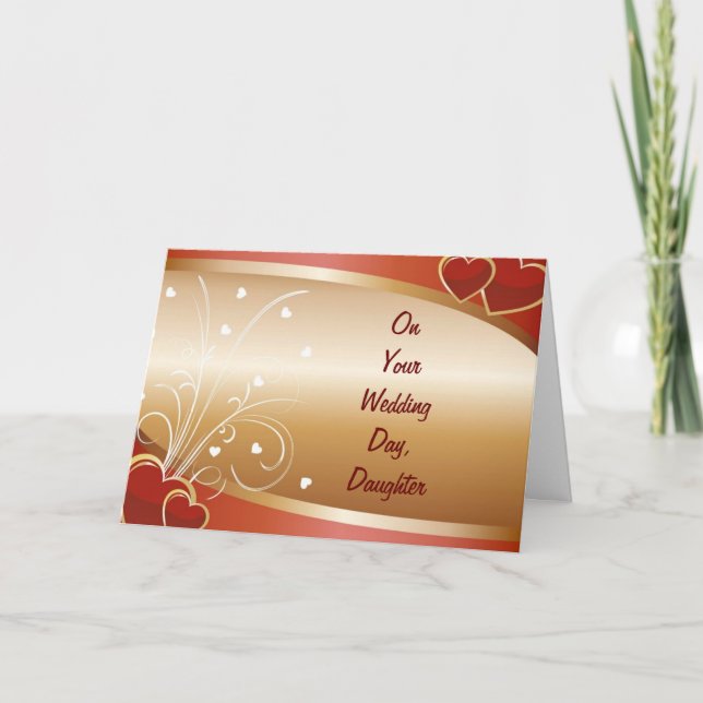 CARTE JOUR DU MARIAGE DE LA "FILLE" (Devant)