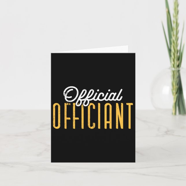 Carte Jour du mariage Officier de bureau Ordonné Ministr (Devant)