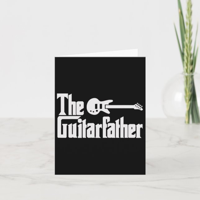 Carte Jour Du Père à la Guitare Musicien Guitariste Cade (Devant)