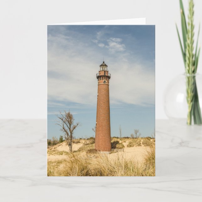 Carte Jour du printemps au phare de Little Sable Point (Devant)