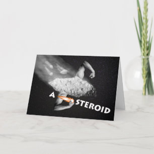 Carte Jour en forme d'étoile, un stéroïde, photomontage