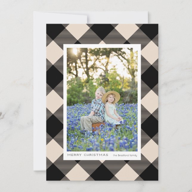 Carte Jour férié photo de Buffalo noir (Devant)