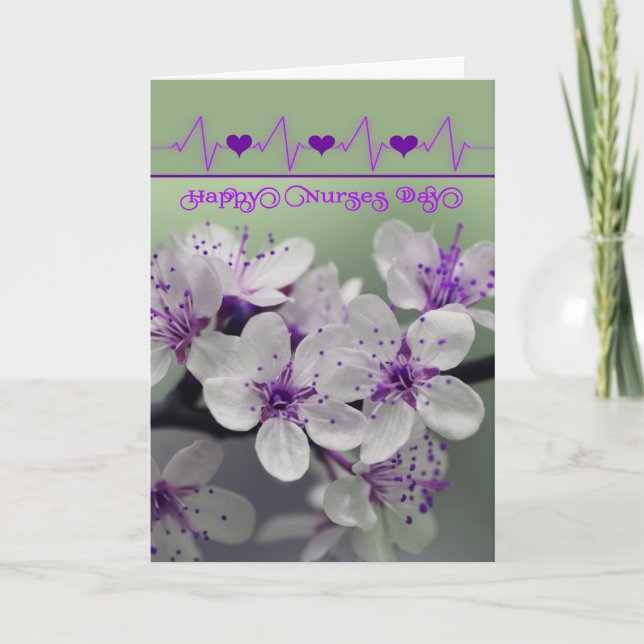 Carte Jour heureux d'infirmières - général - fleurs (Devant)