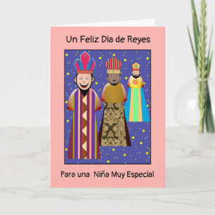 Carte Jour heureux Rois Magicien Enfant