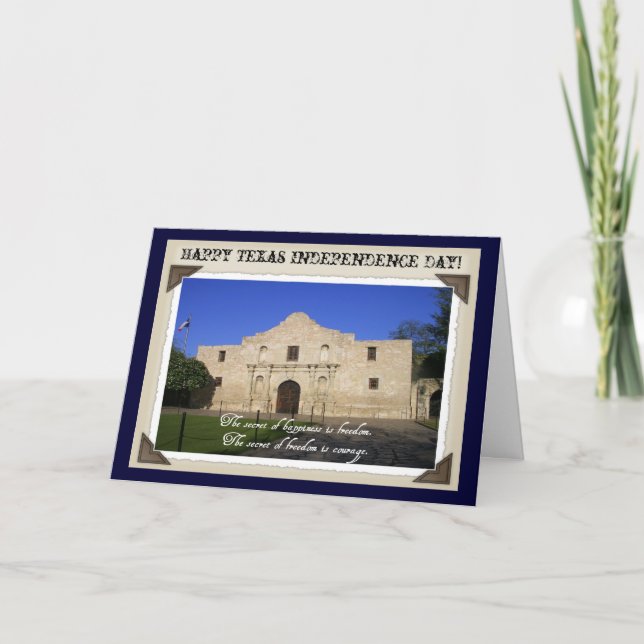 Carte Jour-Le Alamo de l'indépendance du Texas avec la (Devant)