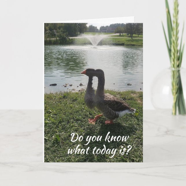 CARTE JOUR LE PLUS IMPORTANT DE L'ANNÉE "HEUREUX ANNIVER (Devant)