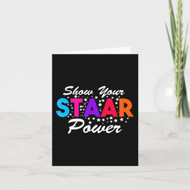 Carte Jour Montre Ton Pouvoir Staar Élève Enseignant  (Devant)
