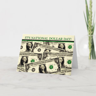 Carte Jour national du dollar Joyeux anniversaire