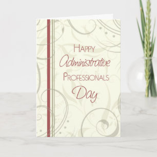 Carte Jour Professionnels Administratifs Beige Rou