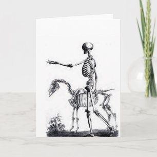 Carte Jour squelettique de Halloween de crâne de la