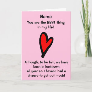 Carte Jour Valentines de Lockdown Funny