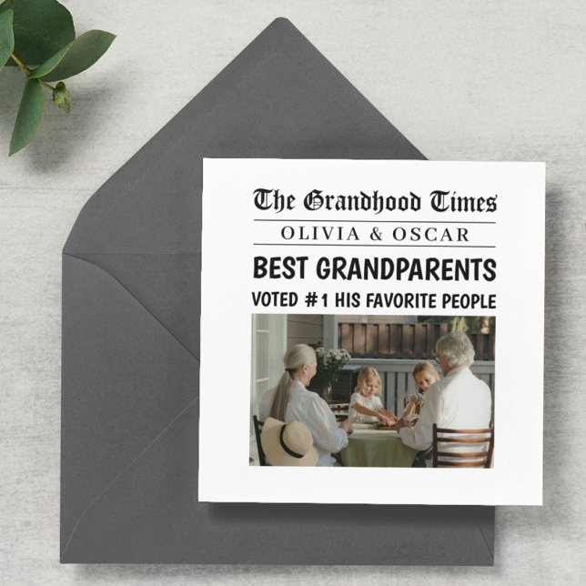 Carte Journal personnalisé | Meilleurs grands-parents (Créateur téléchargé)