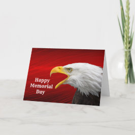 Carte Journée commémorative rouge de Bald Eagle