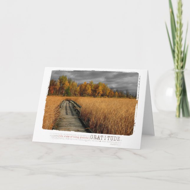 Carte journée d'automne photo de gratitude vierge (Devant)