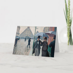Carte Journée de la Pluie de Paris par Gustave Caillebot