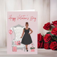Journée de la Saint-Valentin Femme Afro-Américaine