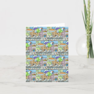 CARTE JOURNÉE DE MERCI PARADE TURQUIE HÉLIUM BALLONS BLO