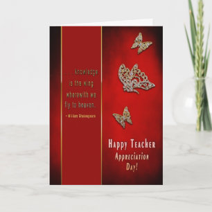 Carte Journée de reconnaissance de l'enseignant - Citati