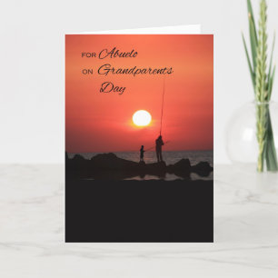 Carte Journée des grands-parents pour Abuelo, Pêche au c