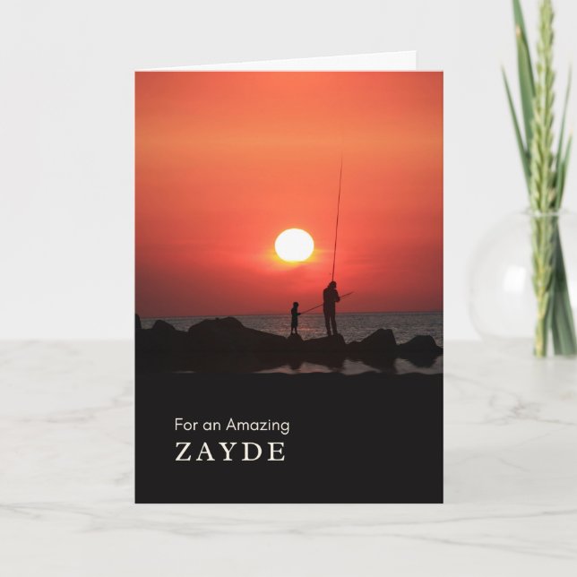 Carte Journée des grands-parents pour la pêche Zayde à l (Devant)