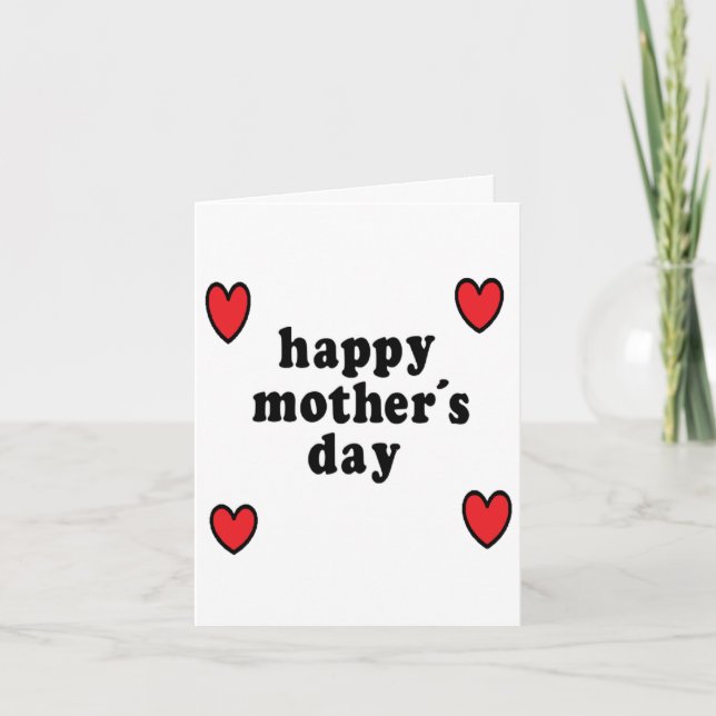 Carte Journée des mamans coeurs rouges (Devant)