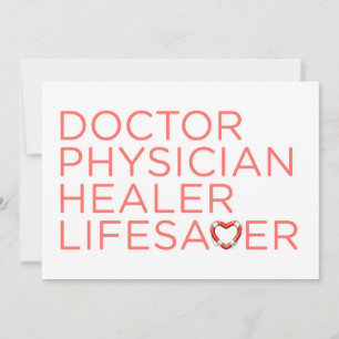 Carte Journée des médecins Médecin Guérisseur Sauveur de