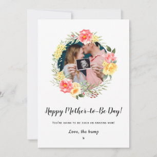 Carte journée des mères de la photo florale du bébé boss