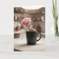 Journée des mères Rose rose dans une fouet en fil