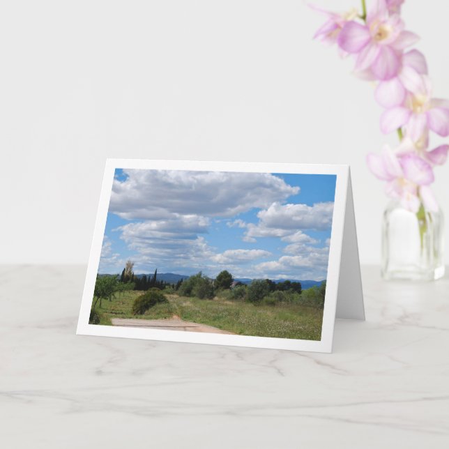 Carte Journée Ensoleillée, Paysage Rural (Orchidée)
