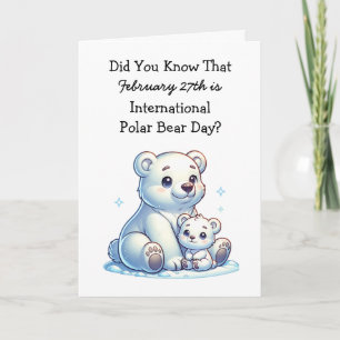 Carte Journée internationale de l'ours polaire 27 févrie
