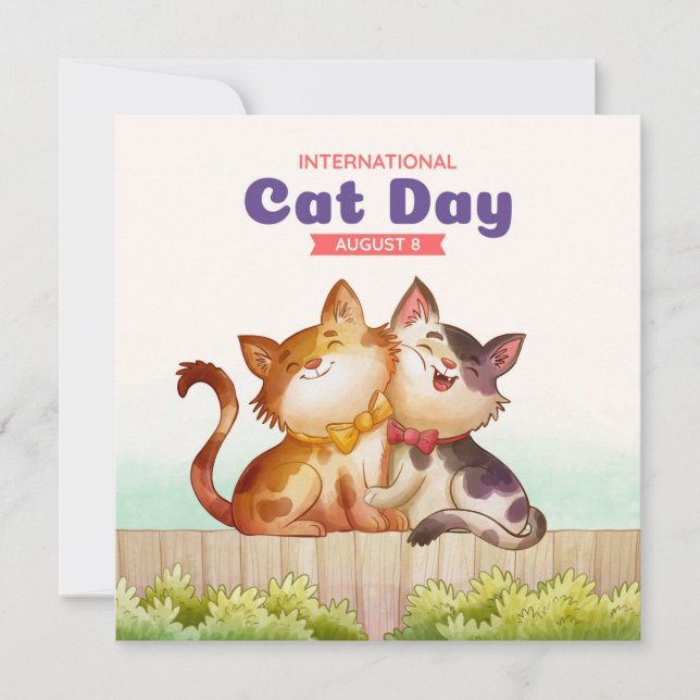 Carte Journée internationale du chat (Devant)