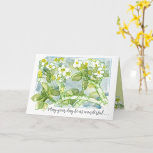 Carte Journée Merveilleuse Fleurs de Printemps