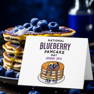 Carte Journée nationale des crêpes aux bleuets 28 janvie