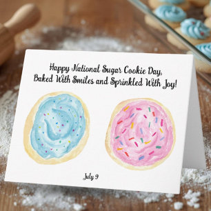 Carte Journée nationale du cookie au sucre avec glaçage 