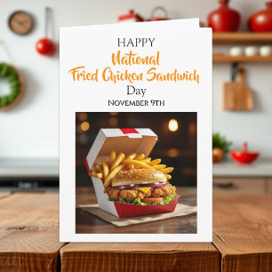 Carte Journée nationale du sandwich de poulet frit 9 n